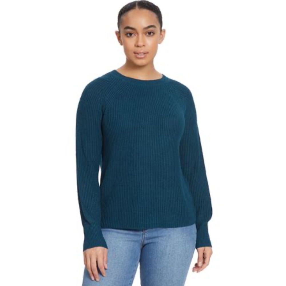 Jessica Simpson Women’s Ribbed Sweater Teal XL NWT Oversized